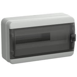 TEKFOR Корпус пластиковый КМПн-18 IP65 черная прозрачная дверь IEK