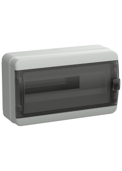TEKFOR Корпус пластиковый КМПн-18 IP65 черная прозрачная дверь IEK