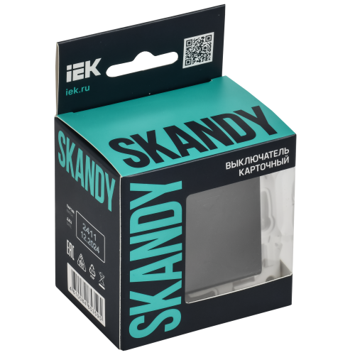 SKANDY Выключатель карточный 30А SK-V15Bl черный IEK