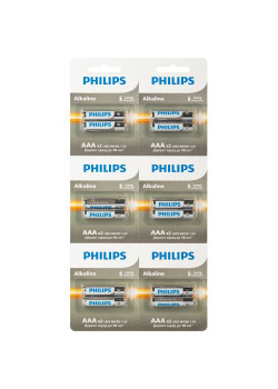 Элемент питания алкалиновый AAA/LR03 1.5В Entry отрывной набор (блист. 12шт) Philips Б0064646
