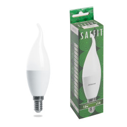 Лампа светодиодная SAFFIT SBC3715 Свеча на ветру E14 15W 230V 6400K