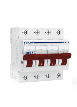 Выключатель нагрузки модульный 4П 100А TOKOV Electric TKE-PZ60-MDSI-4-100