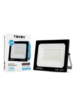 Прожектор светодиодный 50Вт 3400лм 6500К IP65 черн. (TKL) TOKOV ELECTRIC TKL-FL/LED-50-6.5K-IP65
