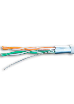 Кабель витая пара F/UTP кат.5E 2х2х24AWG solid CU PVC Standard сер. 500м (м) SUPRLAN 01-0914-1