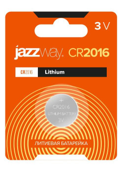 Элемент питания литиевый CR2016 3В BL-1 (блист.1шт) JazzWay 2852830