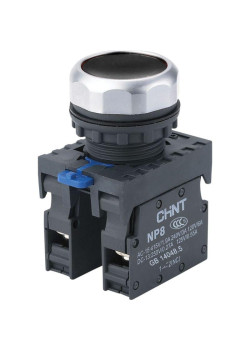 Кнопка управления NP8-11BN/2 без подсветки черн. 1НО+1НЗ IP65 (R) CHINT 667112