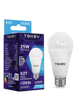 Лампа светодиодная 25Вт А60 6500К Е27 176-264В TOKOV ELECTRIC TKE-A60-E27-25-6.5K