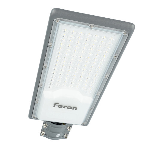 Светодиодный уличный консольный светильник Feron SP3034 80W 6400K 230V, серый Светодиодный уличный консольный светильник Feron SP3034 80W 6400K 230V, серый