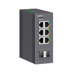 Промышленный неуправляемый коммутатор, 2×100Base-X, SFP слотов: 6×10/100Base-T(X) портов RJ45,  12-48В DC/18-30В AC, с резервированием