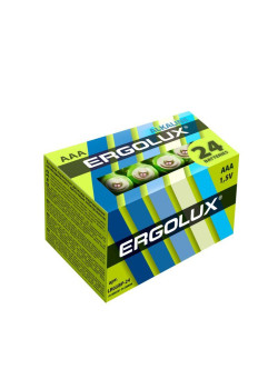 Элемент питания алкалиновый AAA/LR03 1.5В Alkaline BP-24 (уп.24шт) Ergolux 14213