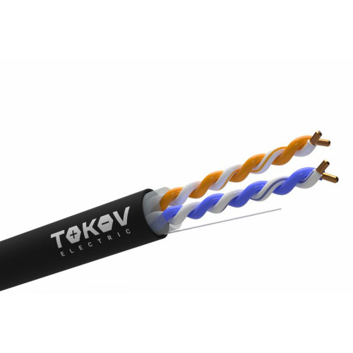 Кабель витая пара U/UTP 2х2х24AWG кат.5E PE outdoor 305м (м) TOKOV ELECTRIC TKE-C05-U22-5E-305-OD