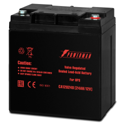 Батарея POWERMAN Battery CA12240, напряжение 12В, емкость 24Ач, макс. ток разряда 360А, макс. ток заряда 7.2А, свинцово-кислотная типа AGM, тип клемм M1, Д/Ш/В 166/126/174, 8.4 кг./ Battery POWERMAN Battery CA12240, voltage 12V, capacity 24Ah, max. discha
