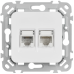 FLITE Розетка 2-местная RJ45/RJ11 категория 5Е/3 UTP РКТ5е/3-2-0-ФлБ белый IEK FLITE Розетка 2-местная RJ45/RJ11 категория 5Е/3 UTP РКТ5е/3-2-0-ФлБ белый IEK