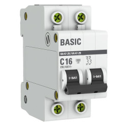 Авт. выкл. ВА 47-29 2P 16А (C) 4,5кА BASIC