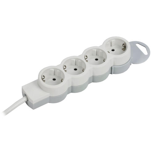STANDARD Удлинитель У04 4 места 2P+PE 5м 3х1,5мм2 16А белый IEK