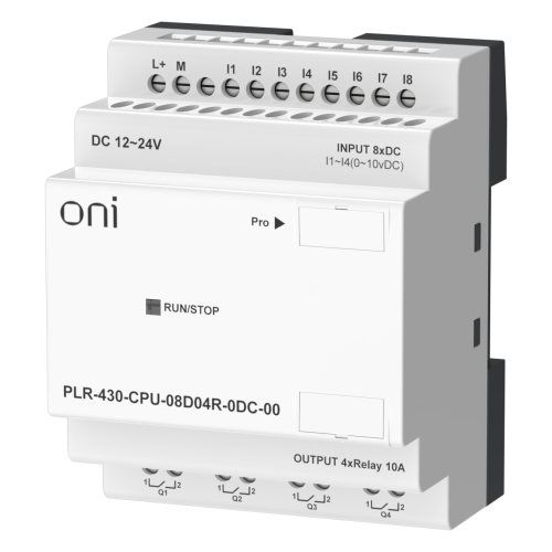ПЛК 430 Модуль ЦПУ 8 DI 4 RO 24В DC без экрана ONI