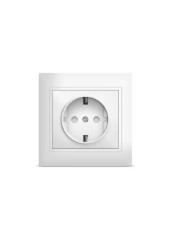 Розетка 1-м СП Севиль 16А IP32 с заземл. защ. шторки бел. UNIVersal С0049