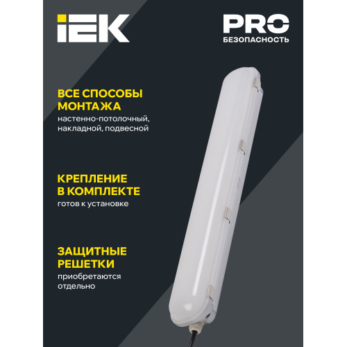 Светильник светодиодный ДСП 1403 70Вт IP65 серебристый (аналог ЛСП-2х58Вт) IEK Светильник светодиодный ДСП 1403 70Вт IP65 серебристый (аналог ЛСП-2х58Вт) IEK