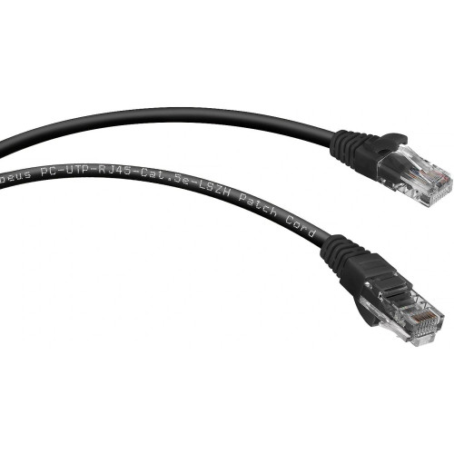 Cabeus PC-UTP-RJ45-CAT.5E-3M-BK-LSZH