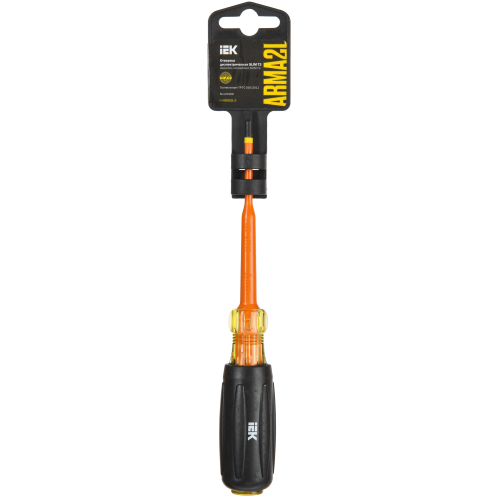 ARMA2L 5 Отвертка диэлектрическая SLIM SL4,0х100 Т3 IEK ARMA2L 5 Отвертка диэлектрическая SLIM SL4,0х100 Т3 IEK