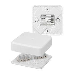 Коробка распаячная КР 75х75х20 ОП белая, IP40, с клем. колодкой,  инд. штрихкод TDM