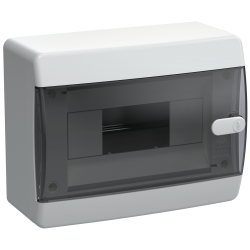 UNION Compact Корпус пластиковый ЩРН-П-8 IP41 черная прозрачная дверь IEK