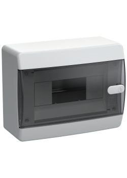 UNION Compact Корпус пластиковый ЩРН-П-8 IP41 черная прозрачная дверь IEK