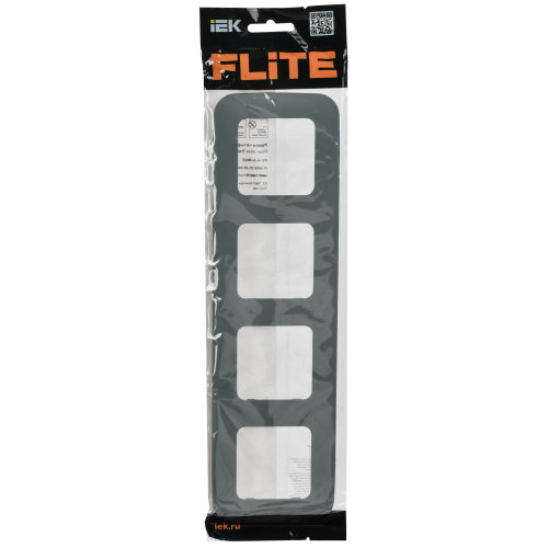 FLITE Рамка 4-местная РУ-4-А-ФлС серый IEK FLITE Рамка 4-местная РУ-4-А-ФлС серый IEK