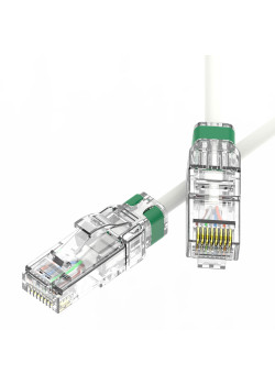 Патч-корд неэкранированный SLIM CAT6A U/UTP 4х2, 28 AWG, LSZH, белый, 1,5м