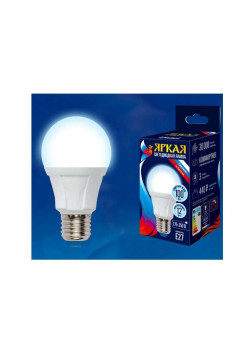 Лампа светодиодная LED-A60 12W/DW/E27/FR PLP01WH Яркая 12Вт грушевидная матовая 6500К холод. бел. E27 (упак. картон) Uniel UL-00002005