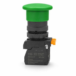 Кнопка SB-34 грибовидная 1NO+1NC зеленая