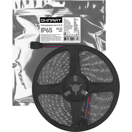 Лента светодиодная 90 681 OLS-5050RGB60-14.4-IP65-24V ОНЛАЙТ 90681
