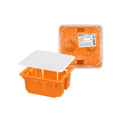 Распаячная коробка СП 92х92х40мм, крышка, IP20, инд. штрихкод, TDM