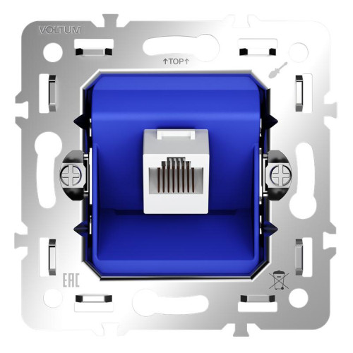 Розетка компьютерная S70 RJ45 кат.6 механизм Voltum VLS0601M Розетка компьютерная S70 RJ45 кат.6 механизм Voltum VLS0601M