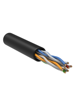 ITK Витая пара U/UTP кат.6 4х2х23AWG solid LSZH нг(А)-HF черный (305м)