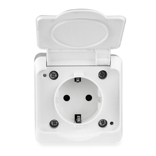 Розетка 1-м ОП Nix 16А IP54 250В с заземл. с крышкой бел. TOKOV ELECTRIC TKE-NX-R1Z-C01-IP54 Розетка 1-м ОП Nix 16А IP54 250В с заземл. с крышкой бел. TOKOV ELECTRIC TKE-NX-R1Z-C01-IP54