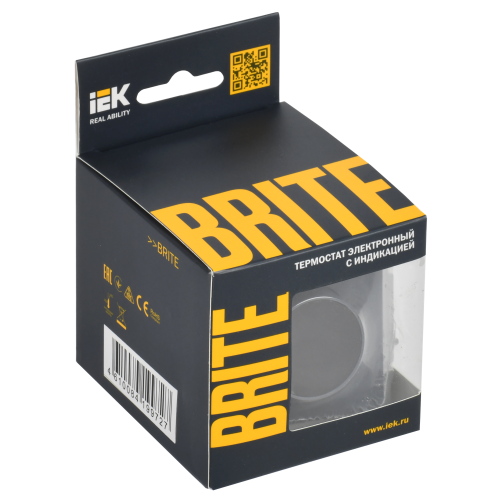 BRITE Термостат электронный с индикацией ТС10-1-БрМ маренго IEK