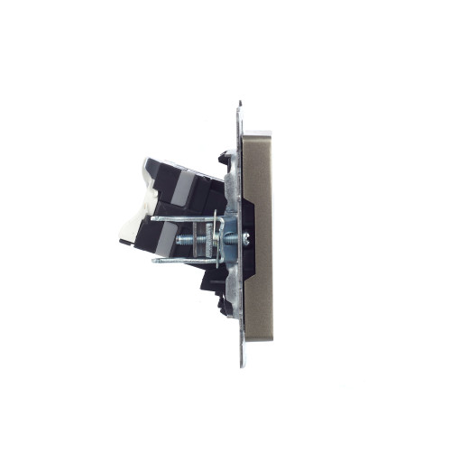 BRITE Розетка компьютерная RJ45 кат.5E РК10-БрШ шампань IEK