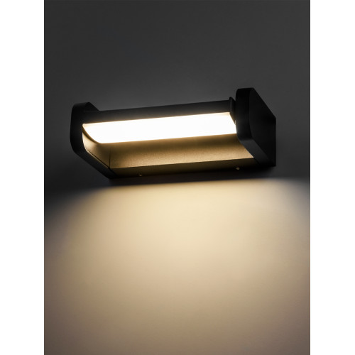 Светильник настенный LED, Аура, L200 мм, 6 Вт, 3000 K, алюм./черн., IP65, TDM Светильник настенный LED, Аура, L200 мм, 6 Вт, 3000 K, алюм./черн., IP65, TDM