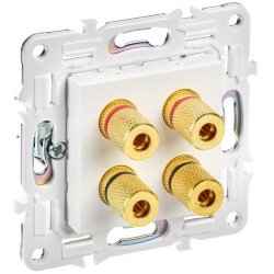SKANDY Аудиорозетка 4-местная SK-A01W арктический белый IEK