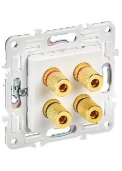 SKANDY Аудиорозетка 4-местная SK-A01W арктический белый IEK