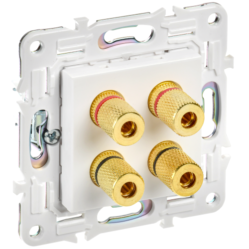 SKANDY Аудиорозетка 4-местная SK-A01W арктический белый IEK