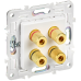 SKANDY Аудиорозетка 4-местная SK-A01W арктический белый IEK SKANDY Аудиорозетка 4-местная SK-A01W арктический белый IEK