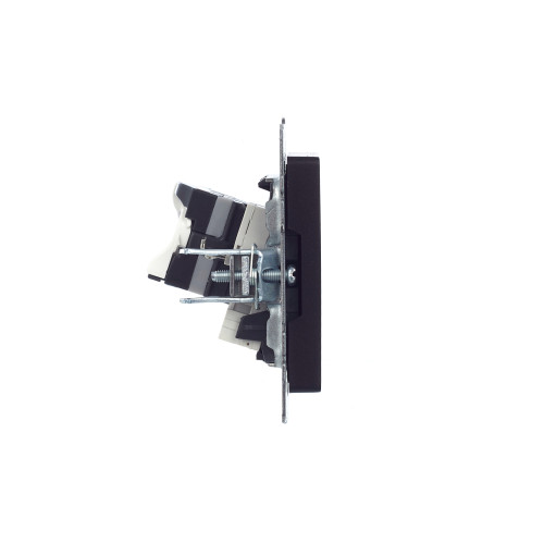 BRITE Розетка двойная RJ11+RJ45 кат.5E РК/Т12-БрЧ черный IEK BRITE Розетка двойная RJ11+RJ45 кат.5E РК/Т12-БрЧ черный IEK