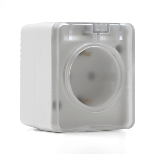 ATLASDESIGN PROFI IP54 О/У РОЗЕТКА с заземлением со шторками, 16А, БЕЛЫЙ