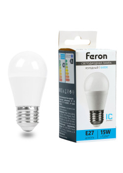 Лампа светодиодная Feron LB-990 Шарик E27 15W 175-265V 6400K