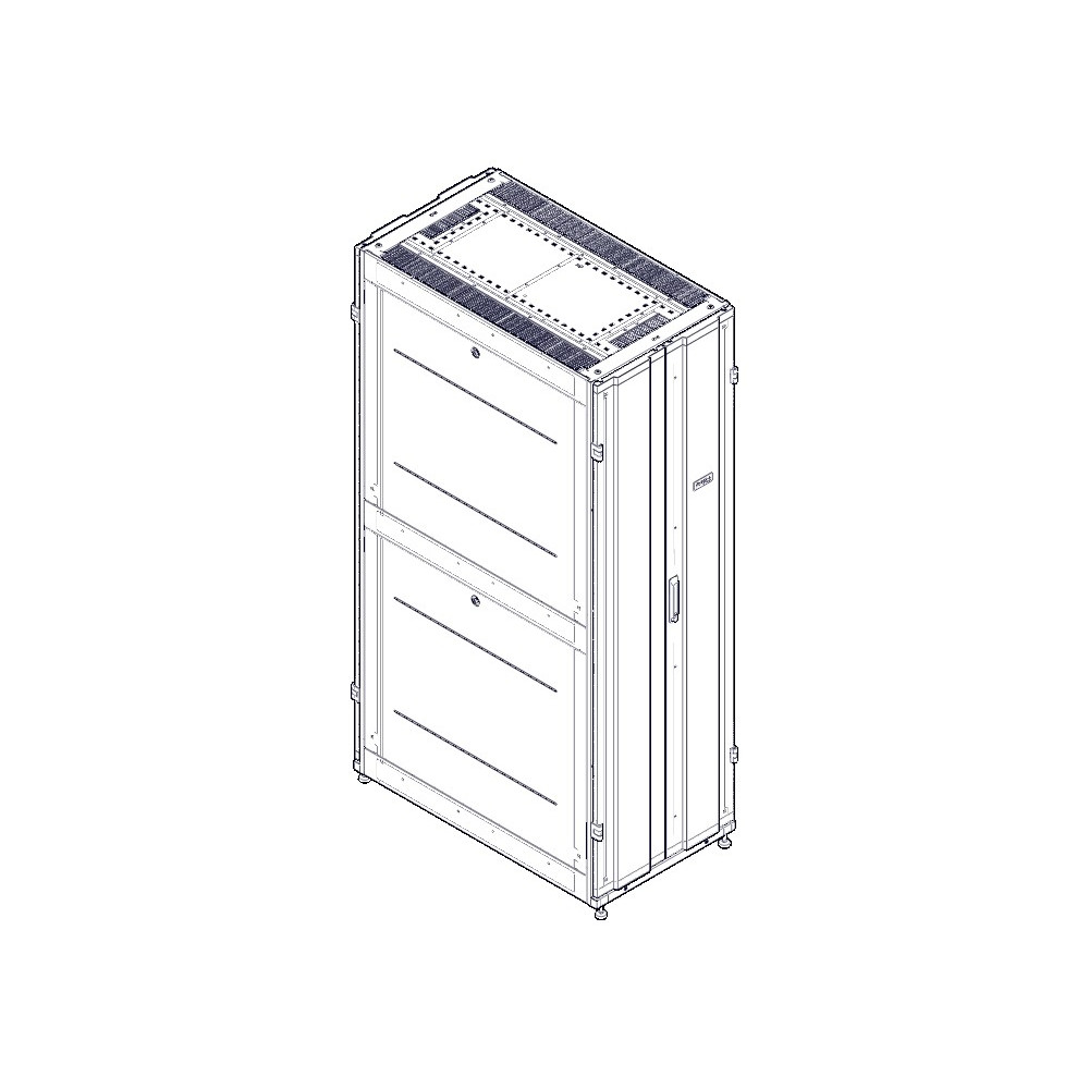 Шкаф Systeme Electric, серия Uniprom, 42U-600/1070, боковые панели 4шт, черный