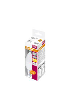 Лампа светодиодная LED Star Classic B 60 6.5W/830 6.5Вт свеча матовая 3000К тепл. бел. E27 550лм 220-240В пластик. OSRAM 4058075134232