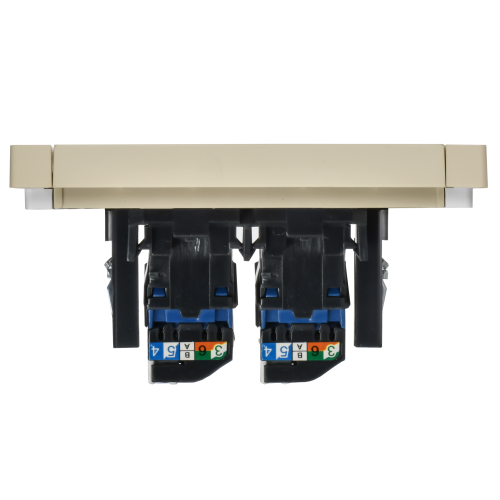 FORTE&PIANO Розетка компьютерная двойная RJ45 кат.6 FP434 ваниль IEK FORTE&PIANO Розетка компьютерная двойная RJ45 кат.6 FP434 ваниль IEK