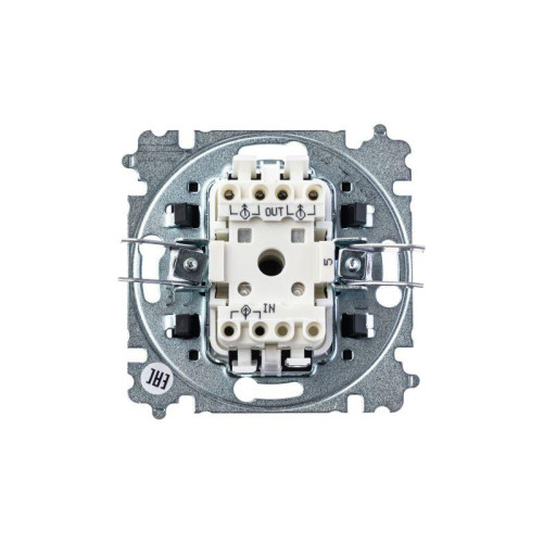 Выключатель 2-кл. СП Levit IP20 серебр./дым. черн. ABB 2CHH590545A6070
